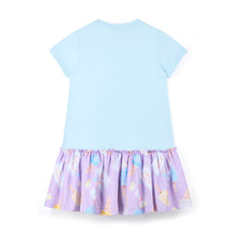 Load image into Gallery viewer, ADee SS26 Sutton 710 Jersey dress with Contrast Ice Cream Frill Soft Blue
