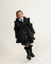 Load image into Gallery viewer, Caramelo AW25 Back To School Skirted Coat with Frill Detail 342341 Black
