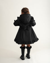 Load image into Gallery viewer, Caramelo AW25 Back To School Skirted Coat with Frill Detail 342341 Black