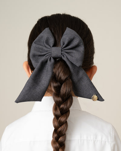 Caramelo AW25 Back To School School Hair Bow with Alligator Grey