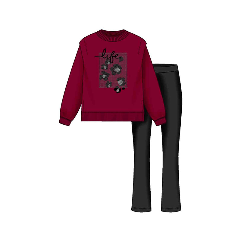 Mayoral AW24 Flared Legging Set 7755 Junior Girl Black