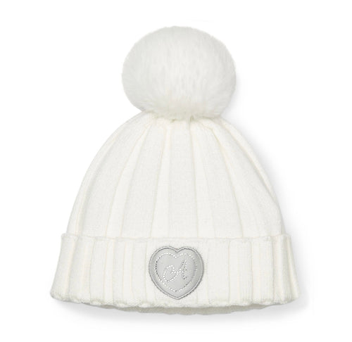 ADee AW25 Pom Pom Knitted Hat Mallory 909 Snow White