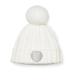 ADee AW25 Pom Pom Knitted Hat Mallory 909 Snow White
