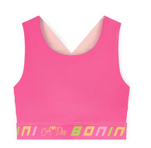 Load image into Gallery viewer, Bonini SS26 Colourblock Crop top 604 Flex Hot Pink