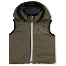 Load image into Gallery viewer, Boss AW26 Baby Boys BOSS J53506 Puffer jacket Reversible sleeveless, Down jacket with hood.