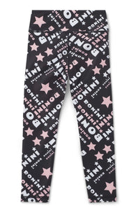 Bonini AW25 Printed Sport Legging 309 Black Sprint