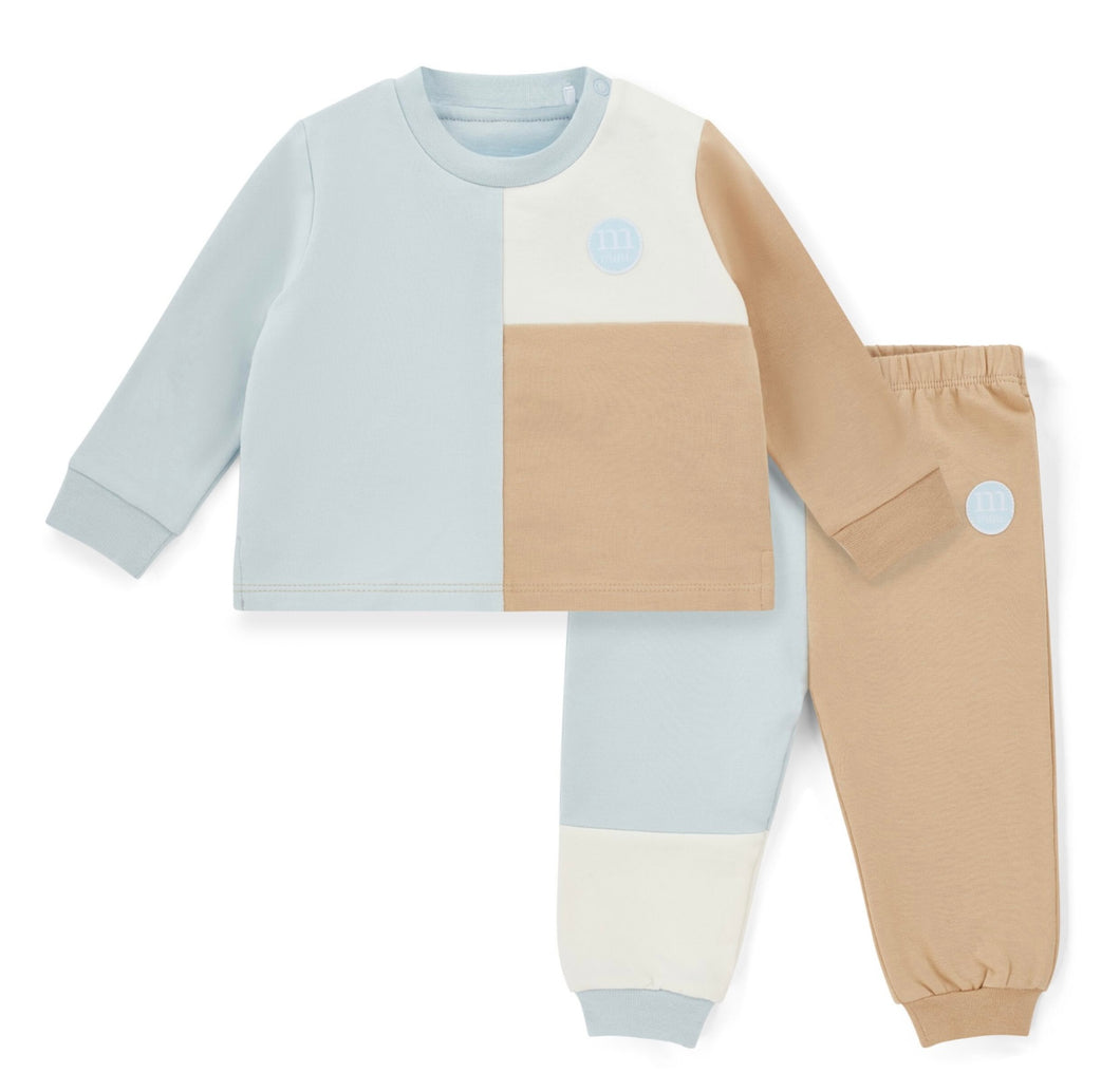 Mitch & Son AW25 Cut n Sew Crewneck Tracksuit Max 704 Sky Blue