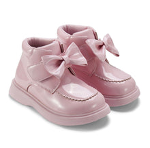 Load image into Gallery viewer, Little A AW25 Bow Boot with Velcro Strap 502  Bowe Pink
