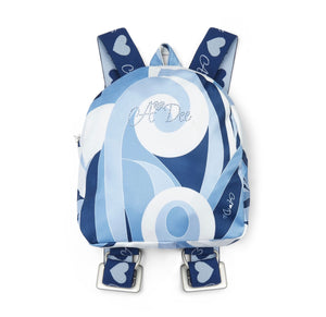 ADee AW25 Swirl Print Back Pack Powder Blue North