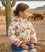 Load image into Gallery viewer, Monnalisa AW26 Monnalisa Girls Toy Story Padded Hooded Jacket - Ivory Multi
