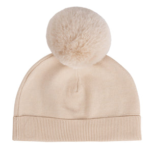 ADee AW24 Knitted Pom Pom Teddy Hat 925 Sabrina