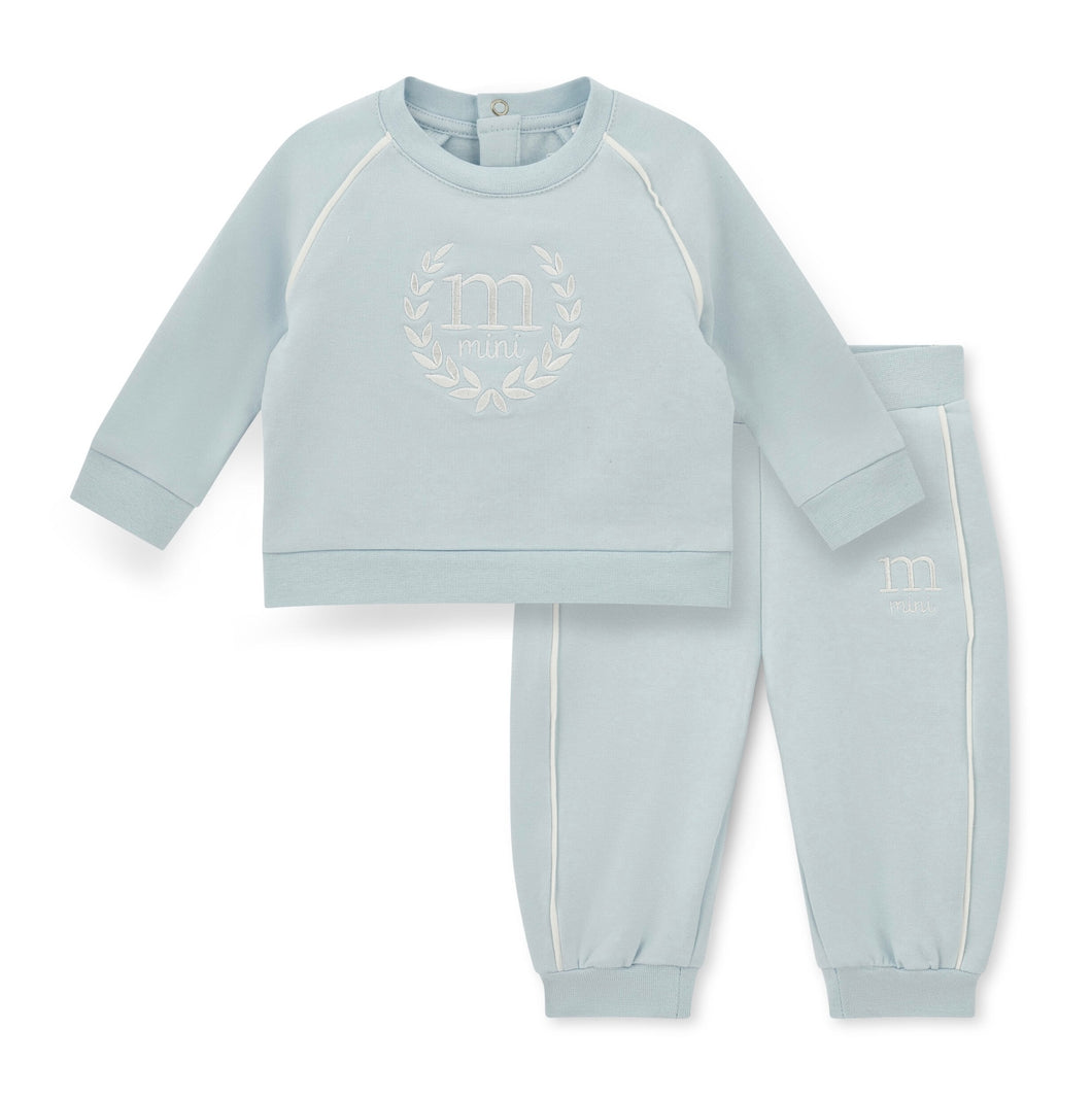 Mitch & Son AW25 Crest Crewneck Tracksuit 703 Matthew Sky Blue