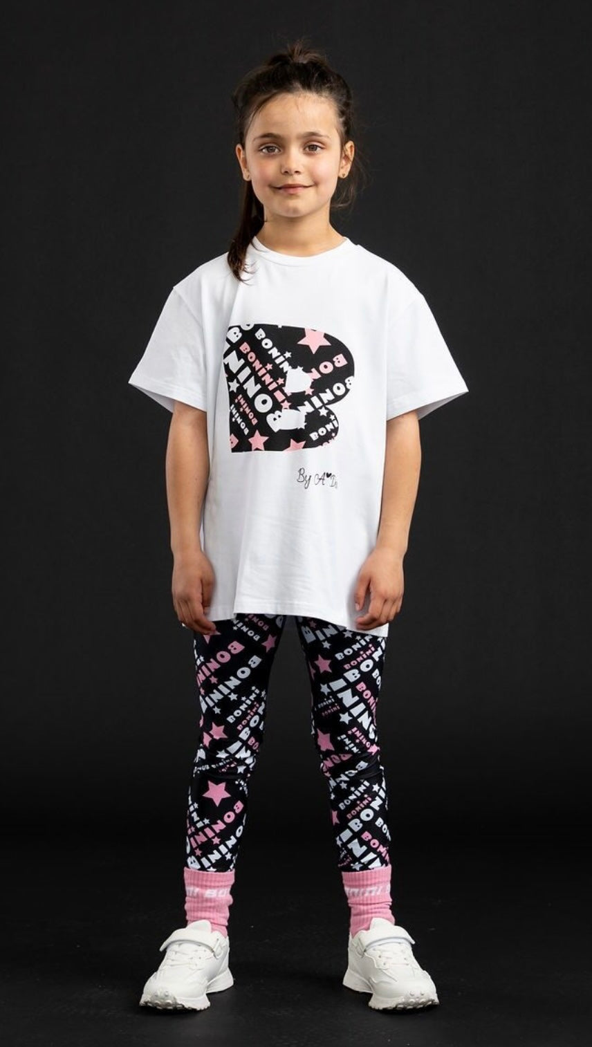 Bonini AW25 Oversized Logo T-Shirt 305 Bright White Dynamic