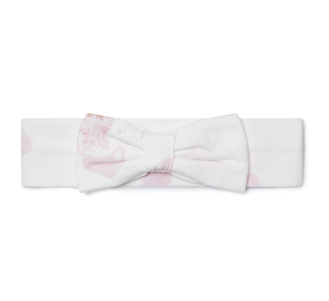 Little A AW25 Cupcake Print Bow Headband Snow White 316 Katalina