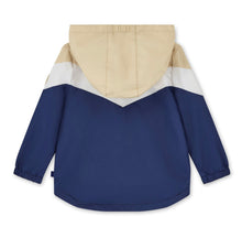 Load image into Gallery viewer, Mitch &amp; Son SS26 Peter Hooded Colour Block Jacket  Blue Navy 202