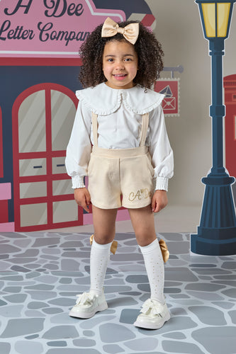 ADee AW24 Shirt and Short Set 506 Ruby Snow White