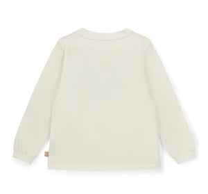 Mitch & Son Junior AW25 Logo Long Sleeve Top 615 Lewis Snow White