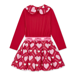 ADee AW25 Heart Print Mix Dress Lara 701