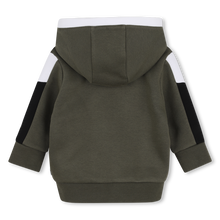 Load image into Gallery viewer, Boss AW26 Baby Boys Hooded Cardigan Olive Night