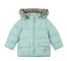 Load image into Gallery viewer, Mitch &amp; Son AW25 Fur Trimmer Padded Jacket 401 Jack Icy Jade