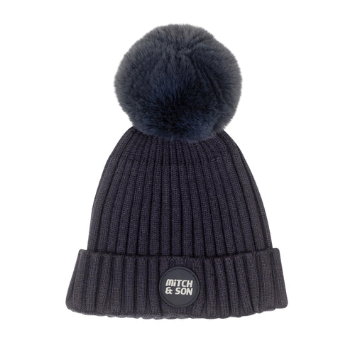 Mitch & Son Junior AW24 FUR POM POM 620 Caden Dark GREY