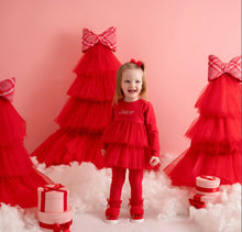 Load image into Gallery viewer, Little A AW25 Tulle Legging Set 404 Kayla Red