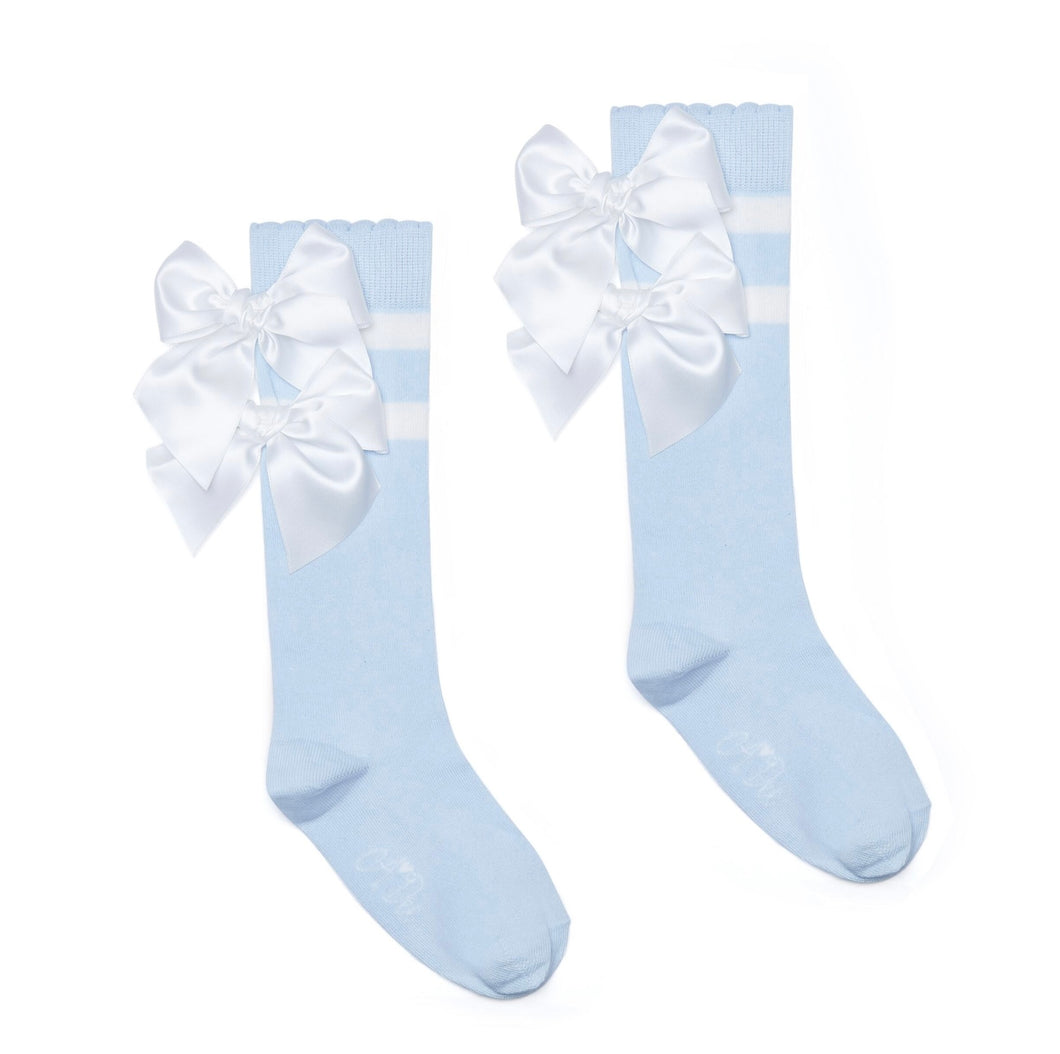 ADee AW25 Knee High Double Bow Socks 924 Maeve