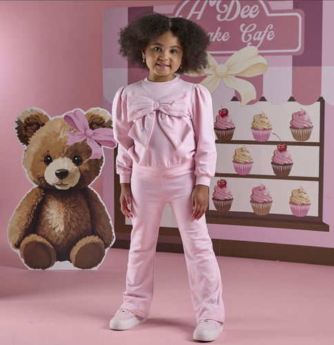 ADee AW25 Bow Flare Tracksuit 512 Luna Pink Fairy