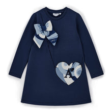 Load image into Gallery viewer, ADee AW25 Handbag Sweat Dress Navy 714 Lotus