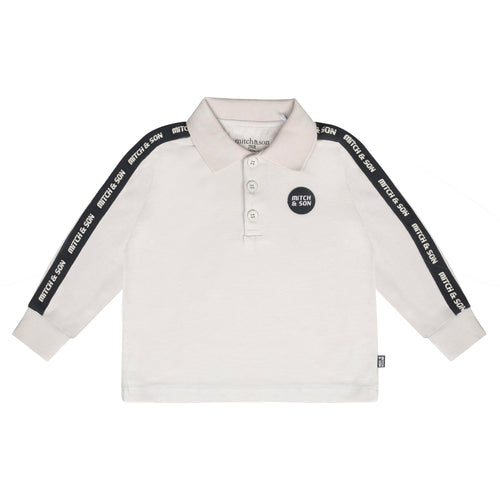 Mitch & Son Junior AW24 Taped POLO Top 616 Clayton Stone Grey