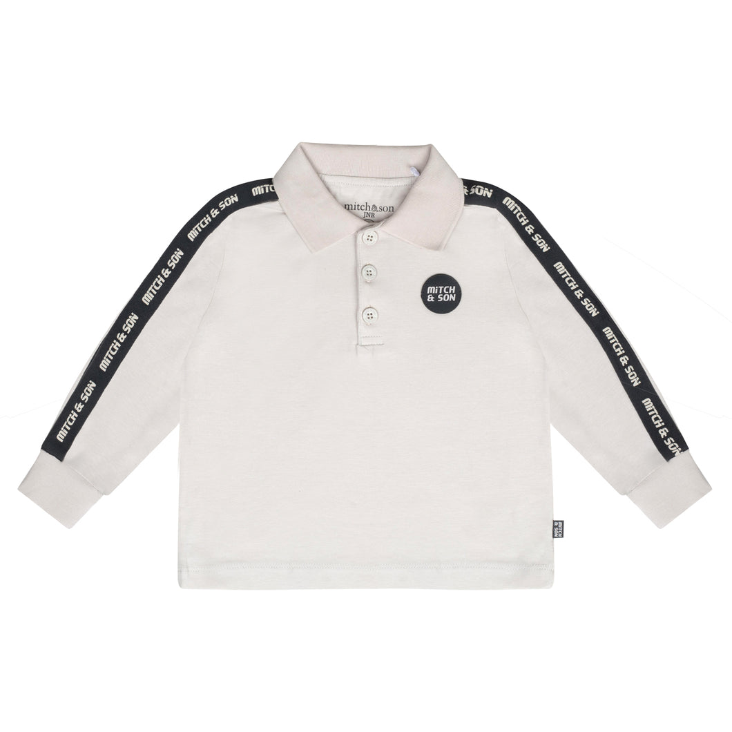 Mitch & Son Junior AW24 Taped POLO Top 616 Clayton Stone Grey