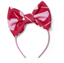 Load image into Gallery viewer, ADee AW25 Heart Print Bow Hairband 906 Lane Red