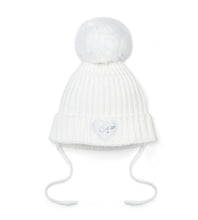 Load image into Gallery viewer, Little A AW25 KnittedLurex Pom Pom Hat 317 Kamila Snow White