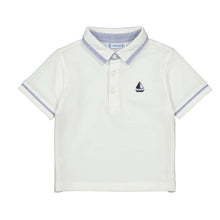 Load image into Gallery viewer, Mayoral Baby SS26 Short Sleeved Polo White 1107 &amp; Denim Shorts 1219