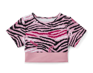 Bonini AW25 Printed Sports Top 307 Peony Pink Energy