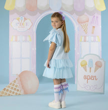 Load image into Gallery viewer, ADee SS26 Sparkle Tulle Frill Dress 706 Soft Blue