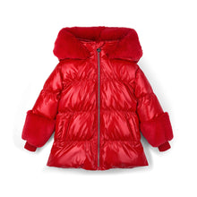 Load image into Gallery viewer, ADee AW26  Avery Short Fur Trimmed Jacket 209 Red