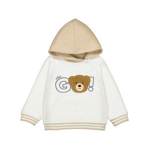 Mayoral AW25 Hooded Pullover 2414 Cream