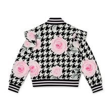 Load image into Gallery viewer, ADee AW26  Autumn Houndstooth Print Bomber 303 Black