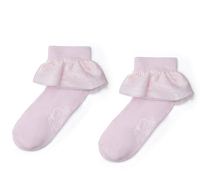 ADee AW25 Frill Ankle Socks 934 Lou Lou Fairy Pink