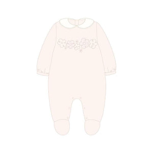 Mayoral AW25 Velour Onesie 2701 Girl Layette Baby Rose
