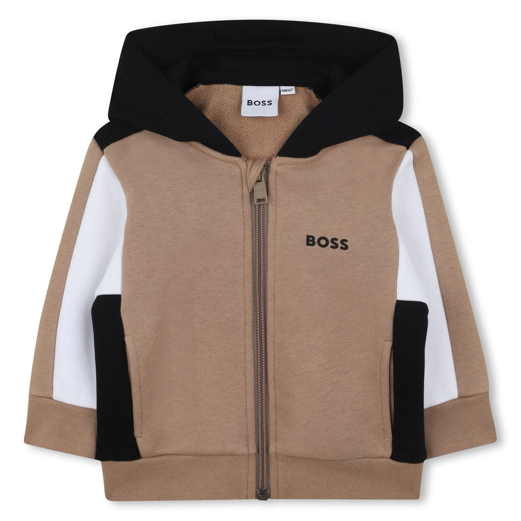 Boss AW25 Hooded Cardigan Cookie 447