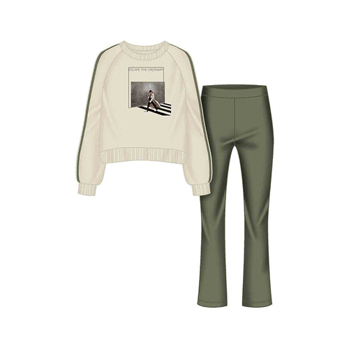 Mayoral AW25 Junior Girls Flared Bottoms With Top Set 7760 Hunt Green