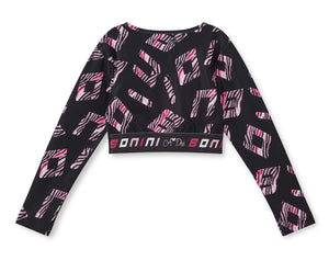 Bonini AW25 Long Sleeve Sports Top 306 Black Power