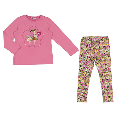 Mayoral AW24 Legging set 4713 Camellia Mini Girl