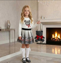 Load image into Gallery viewer, MONNALISA AW26 Girls Plush Teddy With Bow Handbag - Grey