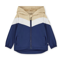 Load image into Gallery viewer, Mitch &amp; Son SS26 Peter Hooded Colour Block Jacket  Blue Navy 202