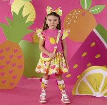 Load image into Gallery viewer, ADee SS26 Tilly Tutti Frutti Print Mix Dress 713 Bright Pink