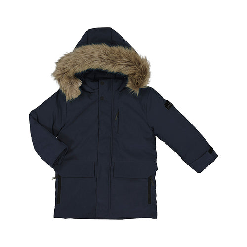 Mayoral AW24 Parka Coat Blue/Black 4458 Mini Boy