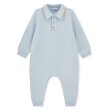 Load image into Gallery viewer, Mitch &amp; Son AW25 Knitted Polo Romper 707 Mack Sky Blue